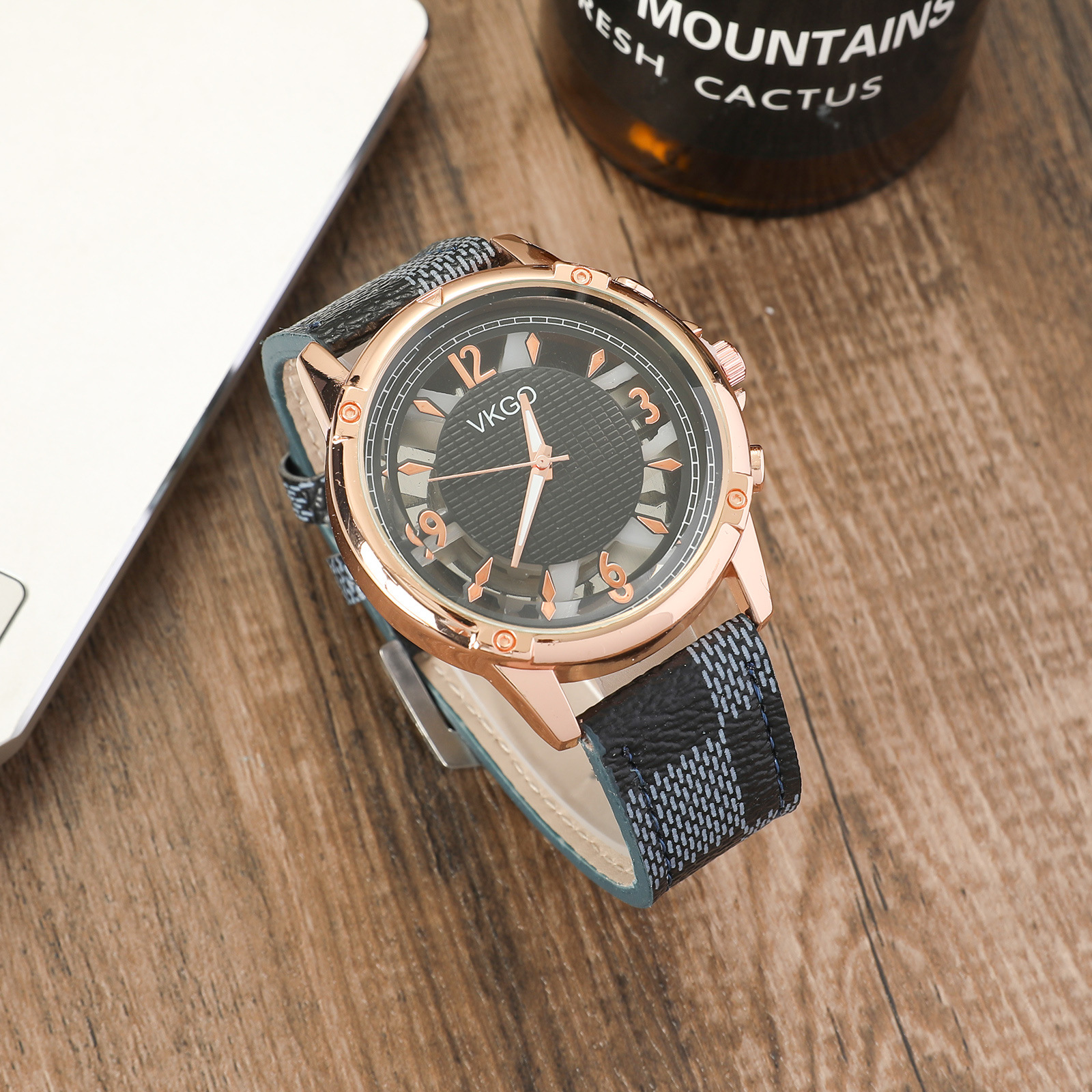 Herrklocka quartz lyxigt business set elegant presentask_voghion.com