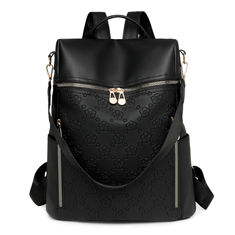 2025 nueva mochila de PU para mujer casual de moda clásica retro de gran capacidad mochila escolar para estudiantes