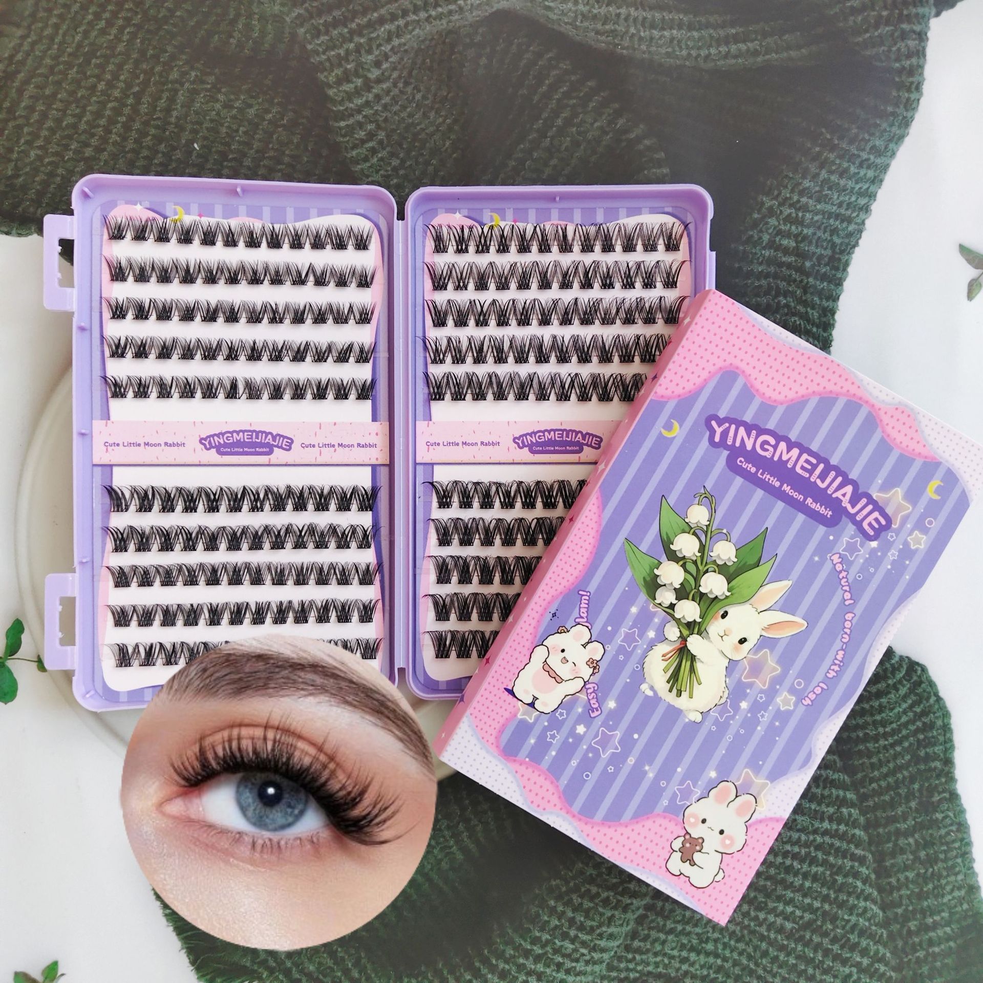 Fronteras falsas pestañas, pestañas falsas libras, pestañas falsas de gran capacidad, pestañas falsas de estilo lindo, pestañas falsas sin pegamento