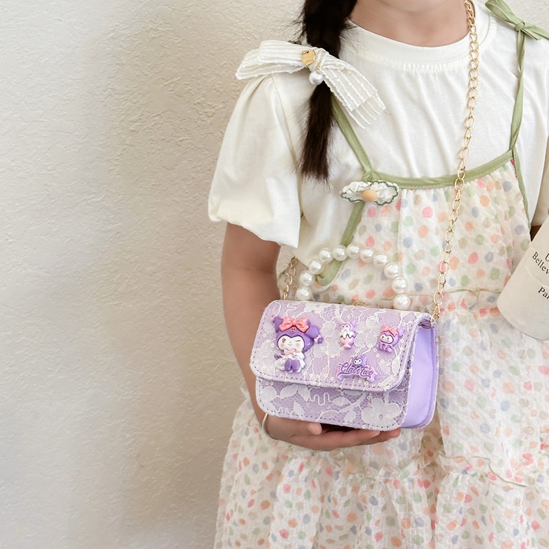 Nuevo encaje perla arco bolso cuadrado bolso de estilo extranjero versátil pequeño viento fragante bolso de chicas bolso de moda bolso de niños