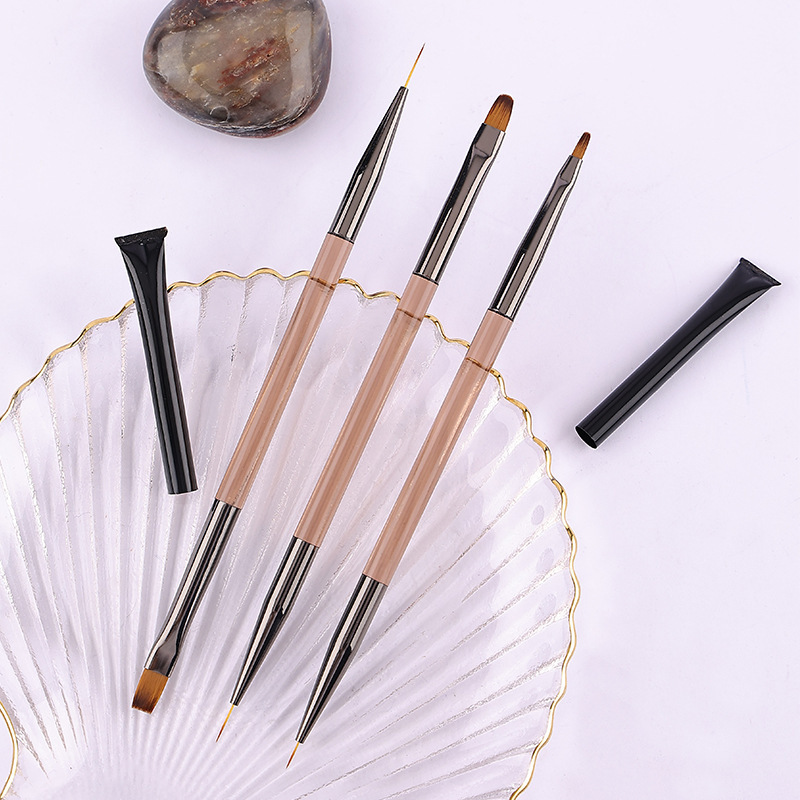 Japanese Manicure Pen Shaping Construction Double-end Pen Extension Glue Multifunctional Round Head Flat Head Phototherapy Pull Line Pen Tool Brush Japanese Manicure Pen Shaping Construction Double-end Pen Extension Glue Multifunctional Round Head Flat Head Phototherapy Pull Line Pen Tool Brush