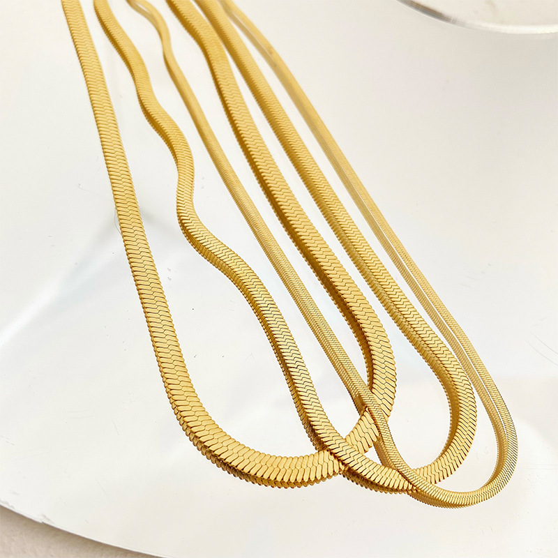 Fashion Style PVD Coated Real Gold Plated 16K Gold White Gold Plated Gold Plating Geometric 304 Stainless Steel Fashion Waterproof Non Tarnish 304 Stainless Steel Necklace