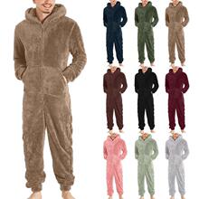B 23953 Zipper Fleece One Piece Pajamas ��ů����˯�� ר