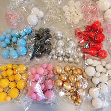 蛋糕装饰INS金球银球幻彩透明球插件烘焙生日装扮甜品台节日插旗