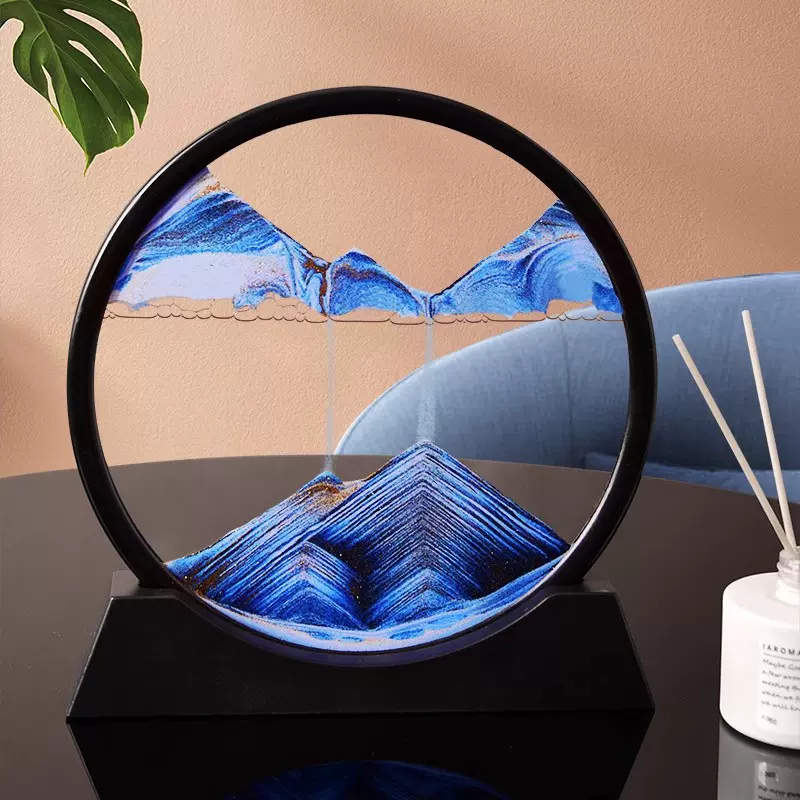 流沙画沙漏摆件沙漏工艺品摆件酒柜高级感家居装饰品解压办公室