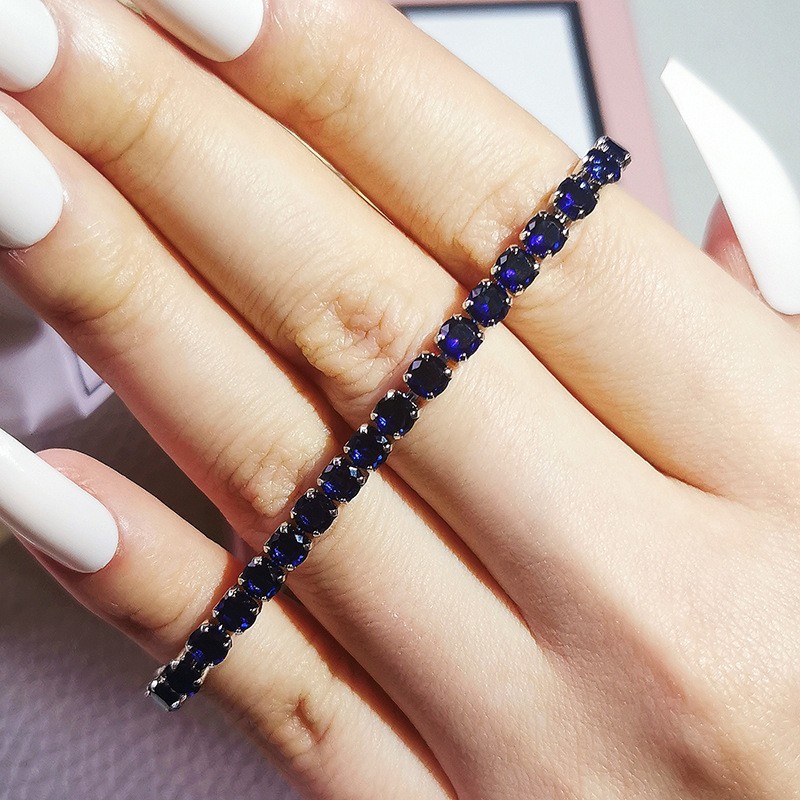 Hip Hop Tennis Armband Handstück Mehrfarbiges Zirkon Armband Damen Volldiamant Nicht verblassend S5787_voghion.com