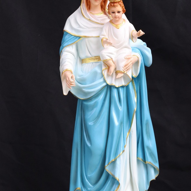 70cm de la enseñanza de la estatuilla de la resina de la familia sala de estar decoración iglesia
