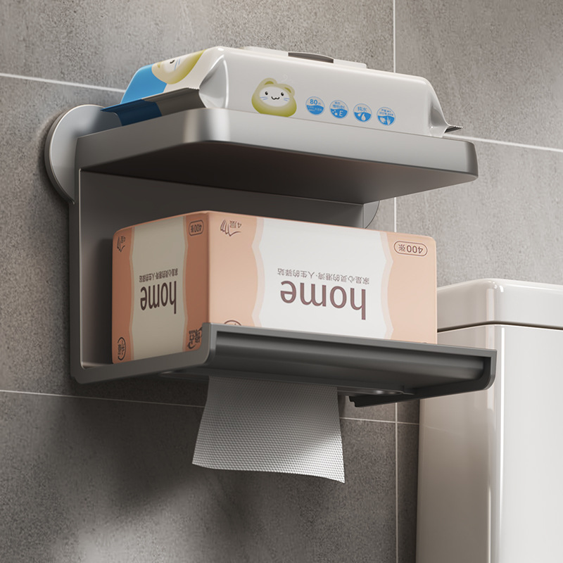 パンチングなしのバスルーム収納ラック、トイレットペーパーボックス、ロールペーパーホルダー、バスルーム携帯電話ホルダー、フェイスタオルティッシュボックス|undefined