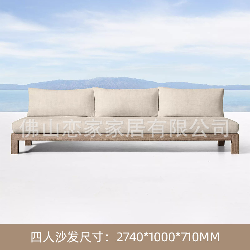 Terraza completa de teca al aire libre americana Terraza Ocio B & B Jardín Jardín Al aire libre Solárium de madera maciza Sofá Silla