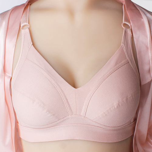 Spring and summer thin wire-free underwear for women with big breasts, large size bra without sponge, cross-border bra wholesale