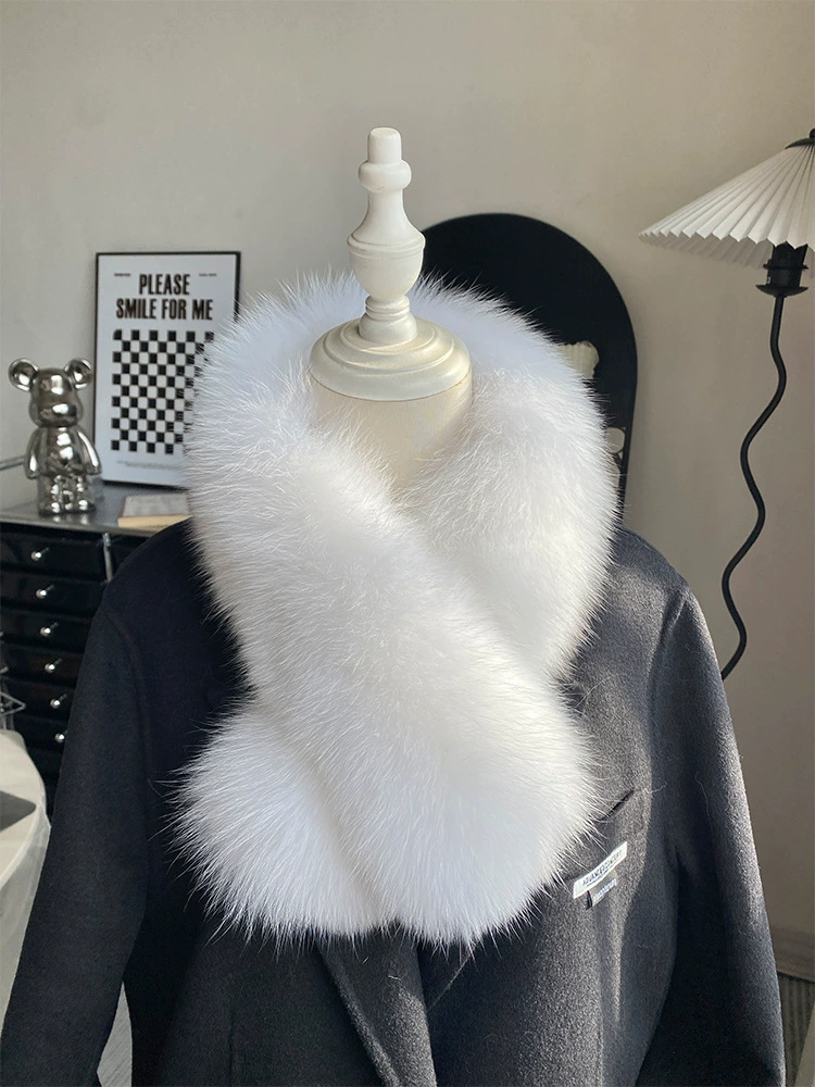 Winter scarf, keep warm double-sided collar, Korean style, genuine leather