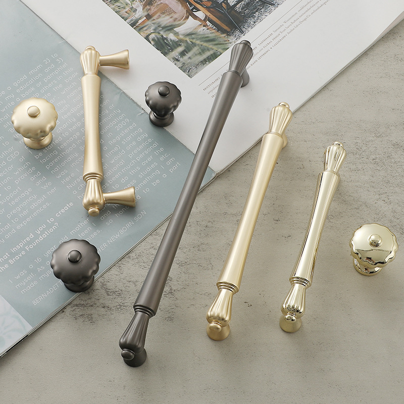 金色柜门拉手欧式柜子衣柜床头柜金属门把手复古美式法式抽屉拉手