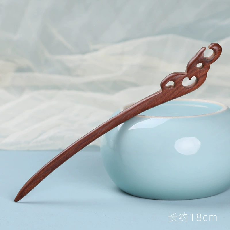 Современная китайская шпилька для волос из сандалового дерева, Hanfu, аксессуар для волос, чаджан, зажим для волос, простой и элегантный дизайн