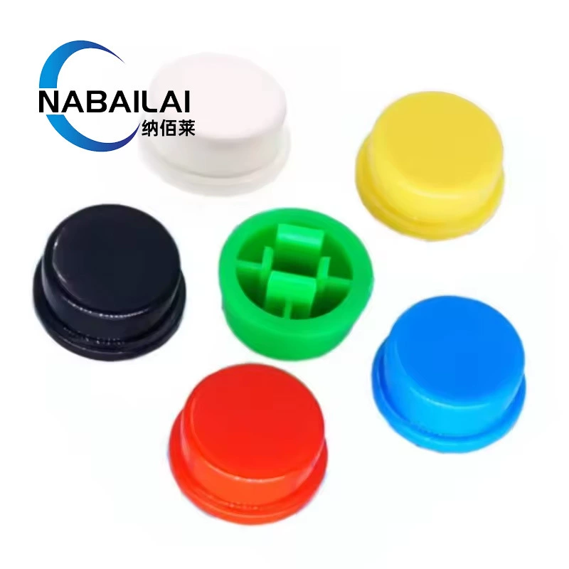 Круглый колпачок для ключей, 6 цветов, колпачок B3F, круглый колпачок переключателя 12*12*7,3 с позиционирующей квадратной колонкой на голову