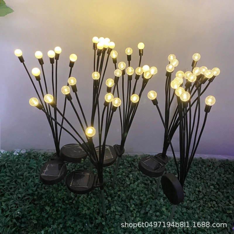 Трансграничная Солнечная лампа-Светлячок светодиодная Грибная головка газонная Лампа двор украшение сада Открытый водонепроницаемый наземный светильник