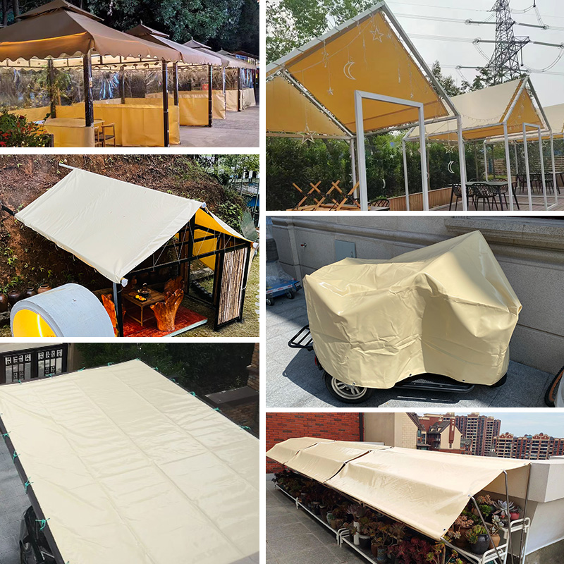 Knife Scratch Cloth Sunscreen Cloth Sunshade Rainproof Cloth Tarpaulin Rainproof Cloth Thickened Canvas Waterproof Rainproof Sunscreen Tangxiang