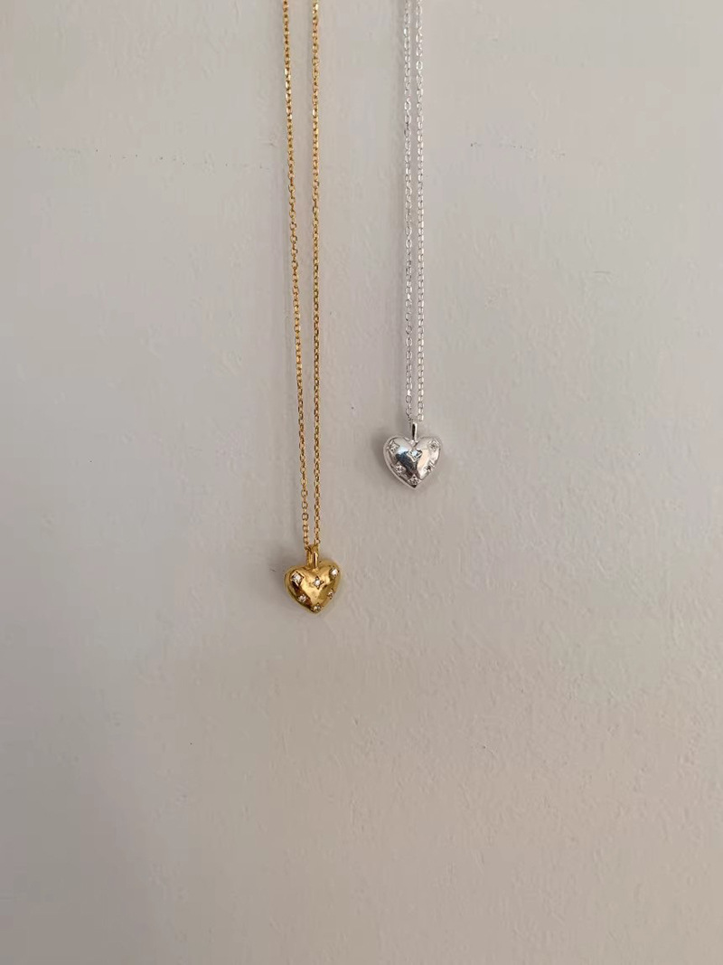 1g Weight Copper, Zircon Pendant Material Artificial Diamond Inlay Material Pendant Necklace Classification 201 Stainless Steel Chain Material 1 Piece Quantity Daily Occasion Titanium Steel, Copper Material Heart Shape Pattern Women's Gender Plating, Inlay Design Sweet Style Titanium Steel Copper Sweet Plating Inlay Heart Shape Artificial Diamond Pendant Necklace 3