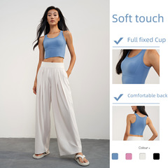 Nuls Bare Bra All-in-One Cup Yoga Bra Spring Waist Cinching Top Beautiful Backless Sports Bra for Women