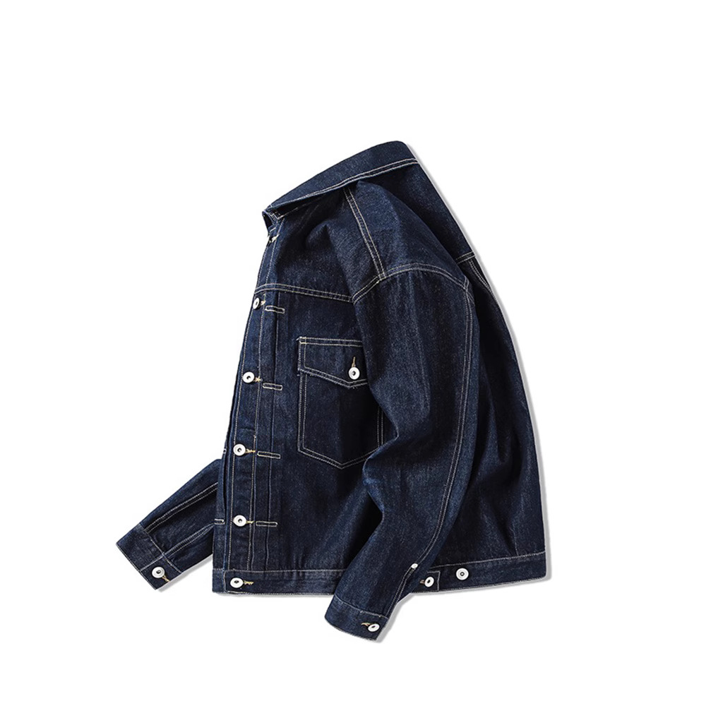 Shawn Yue Brand Dark Blue Denim Spring And Autumn Casual Men's Jacket Workwear Trendy Top_voghion.com