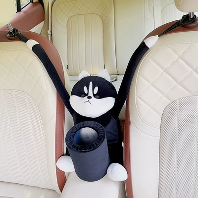 Internet famous dog doll car | Car tissue box/set - erha-dog-trash-can-tissue-box-two-in-one