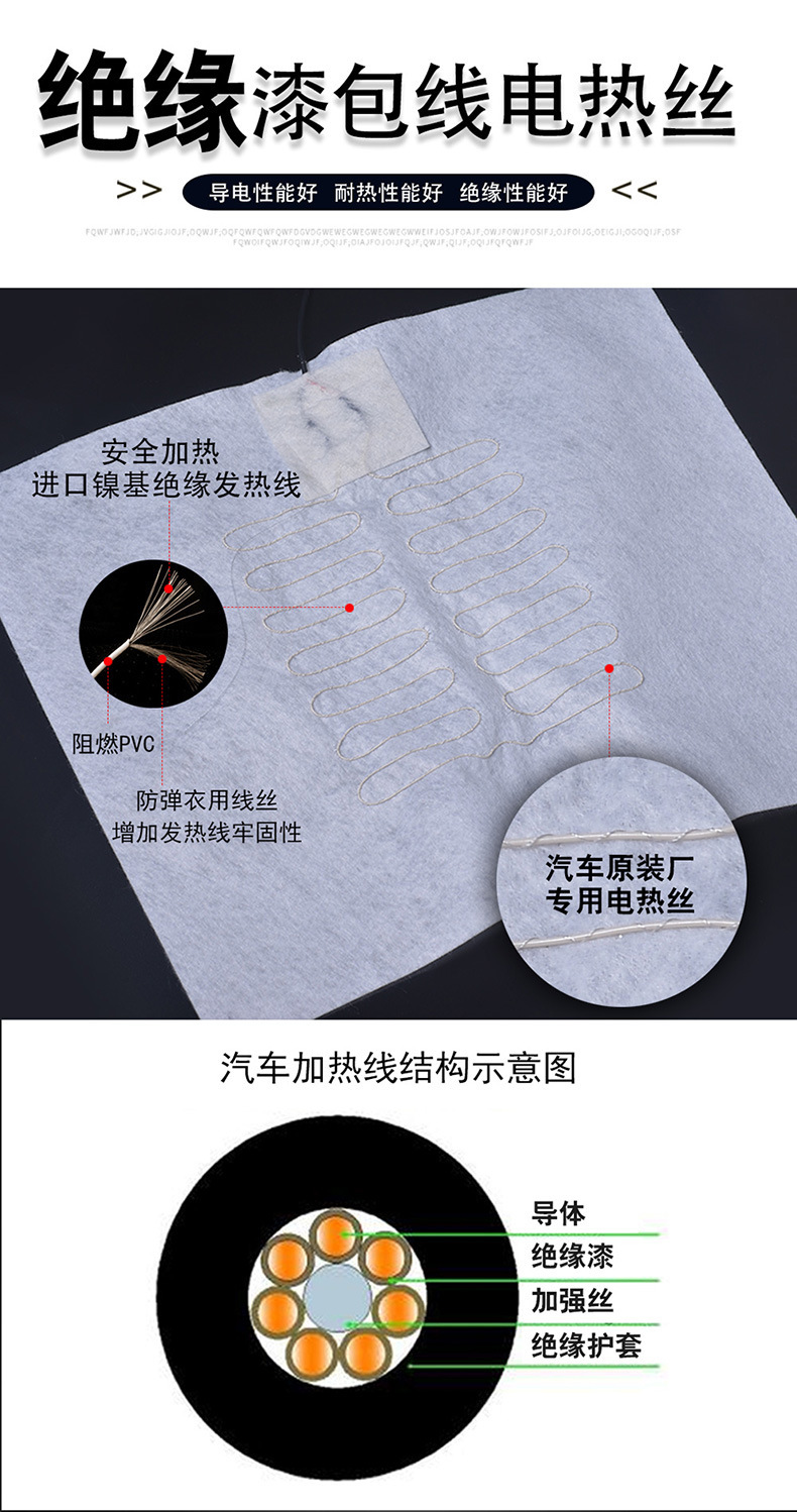 Cross-Border Wholesale Car Heated Seat Cushion USB Car Home Heated Small Square Cushion Office Seat 12V Heated Cushion