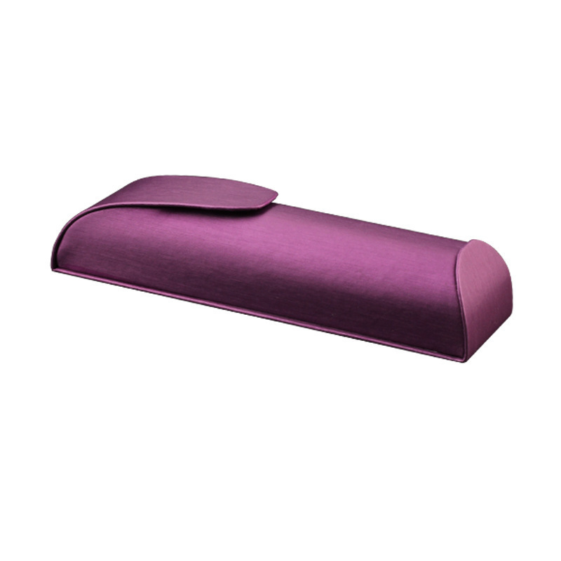 Caja de gafas al por mayor, pequeño lápiz púrpura, caja de gafas para gafas de edad, caja de almacenamiento de gafas magnéticas portátiles de alta calidad