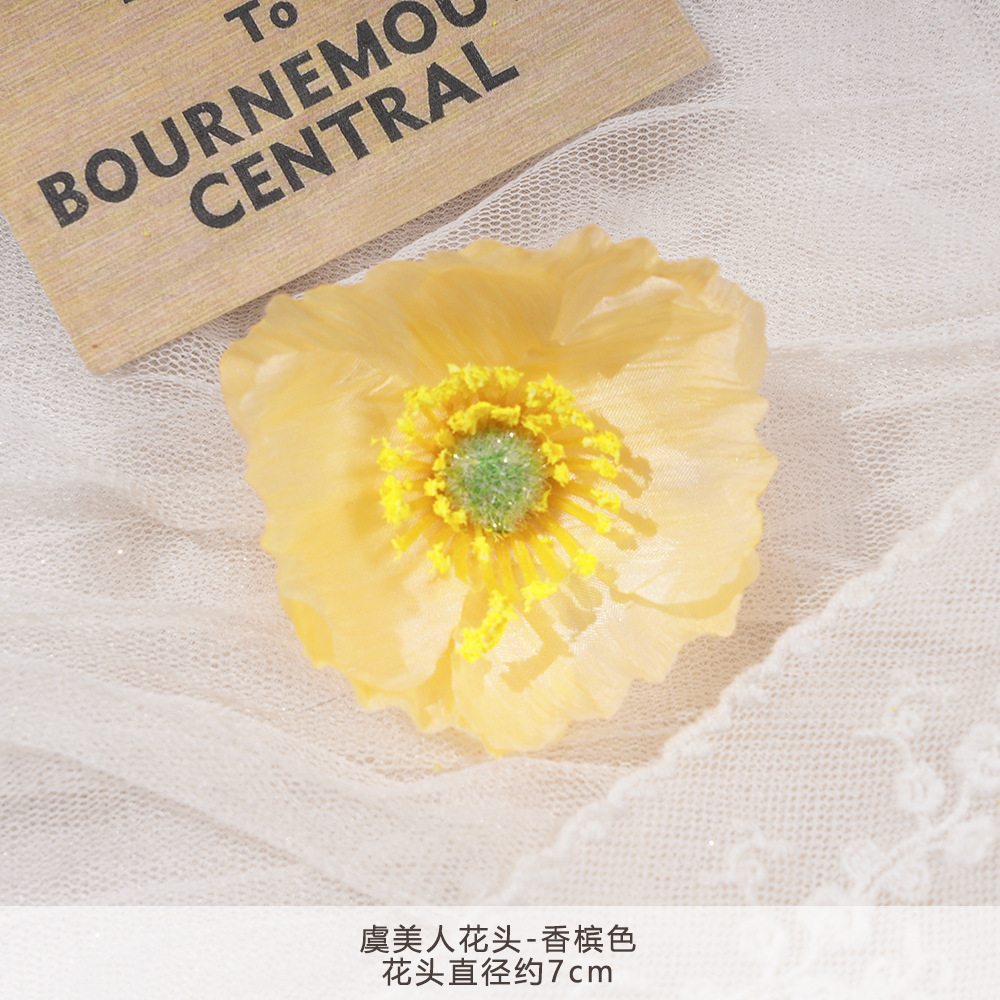 XC-양귀비 꽃 머리-샴페인