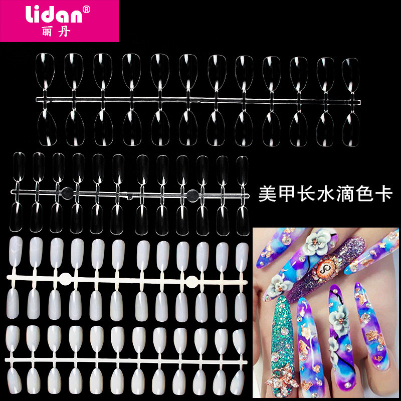 Lidan Nail Art Color Card Display Nail Plate Model 120 Piece Pack Water Drops Japanese Style Round Head Salon Art Tip Nail Plate