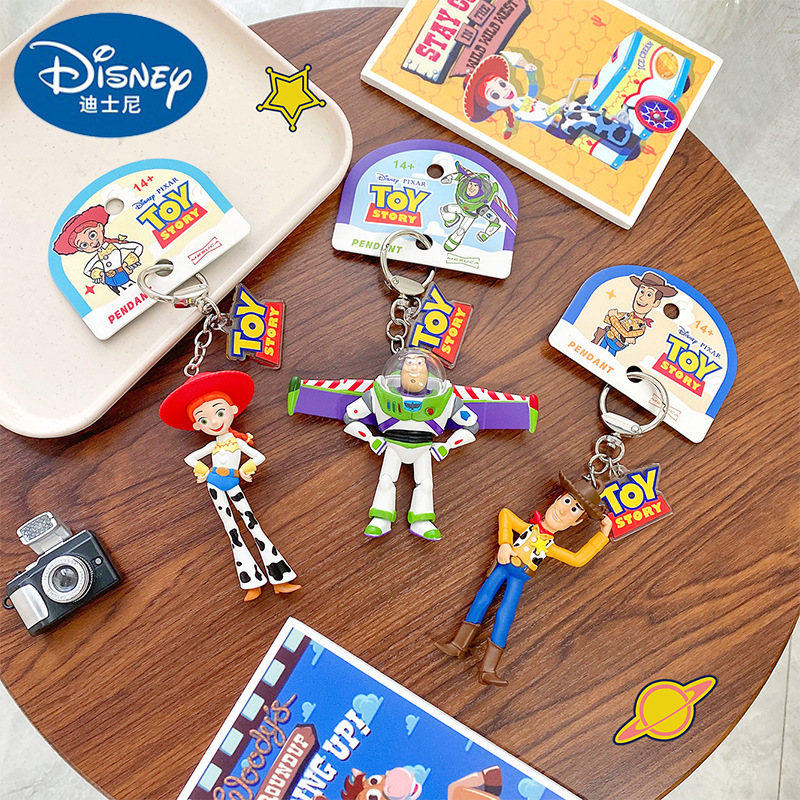 Authentic Disney Toy Story Series Car Keychain Pendant Doll Backpack Decoration Gift for Best Friends