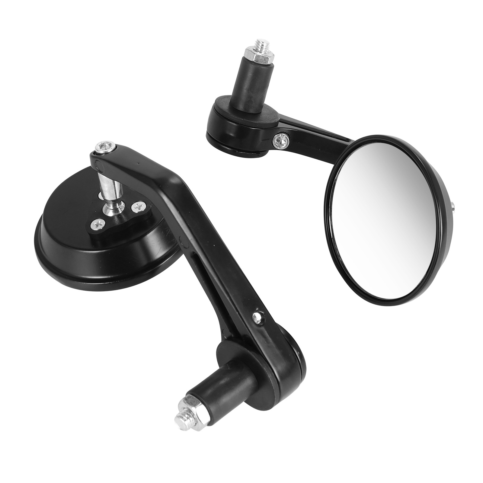 Motorcycle electric car rearview mirror handlebar folding mirror handle cover plug reflector rearview mirror rotatable blue mirror
