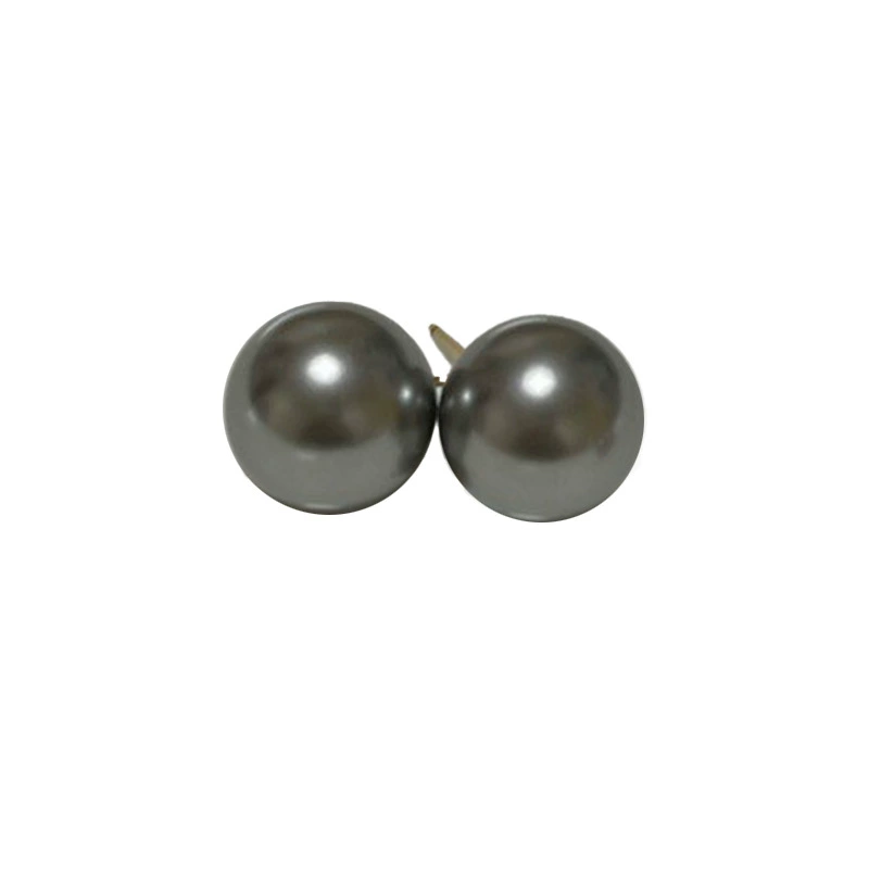 Silver-gray earrings from pearl, silver 999 sample