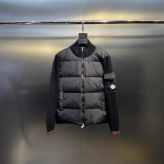 正确版本现货.M家25秋冬新款针织拼接羽绒服外套时尚百搭男女同款