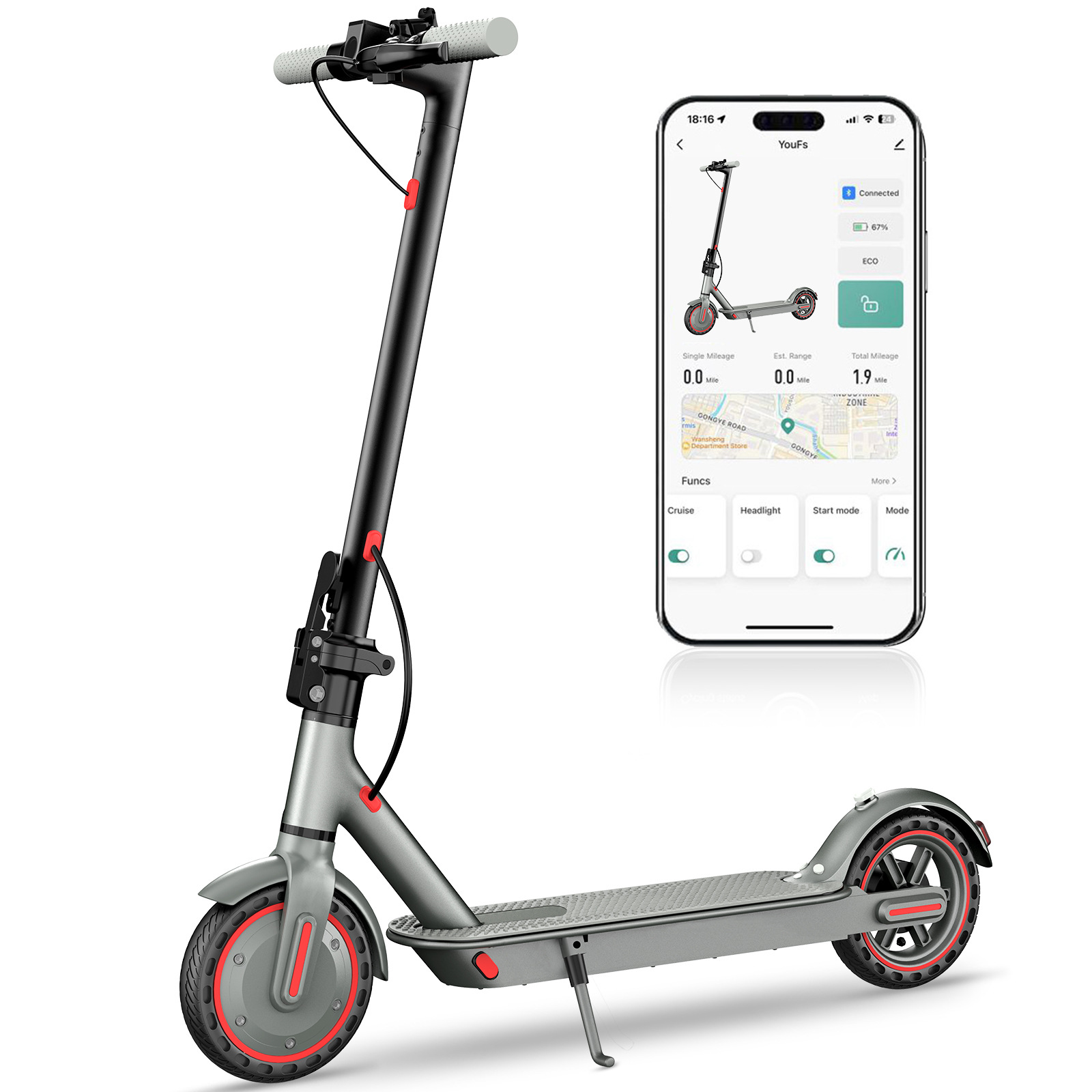 Source Manufacturer Wholesale 8.5inch Foldableable Electric Scooters European and American Overseas Warehouse One-Piece Battery Car