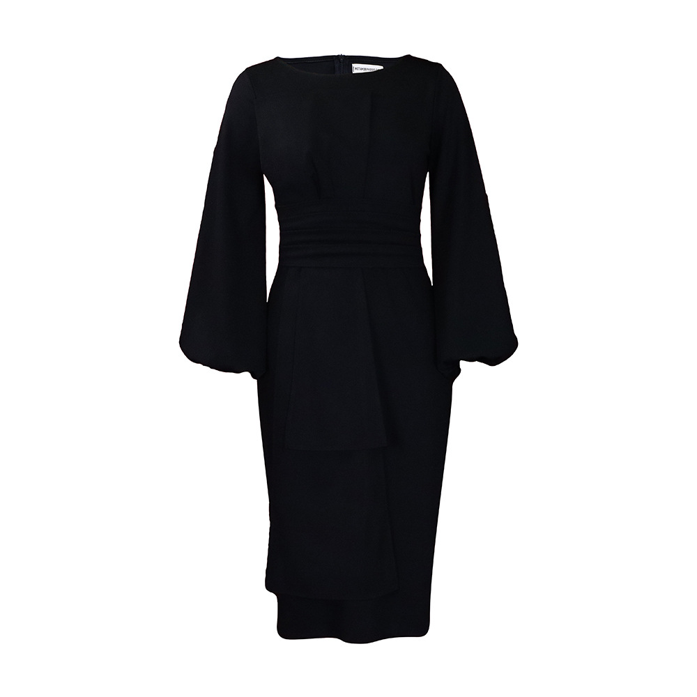 Women's Sheath Dress Fashion Round Neck Pleated Long Sleeve Solid Color Maxi Long Dress Daily display picture 56