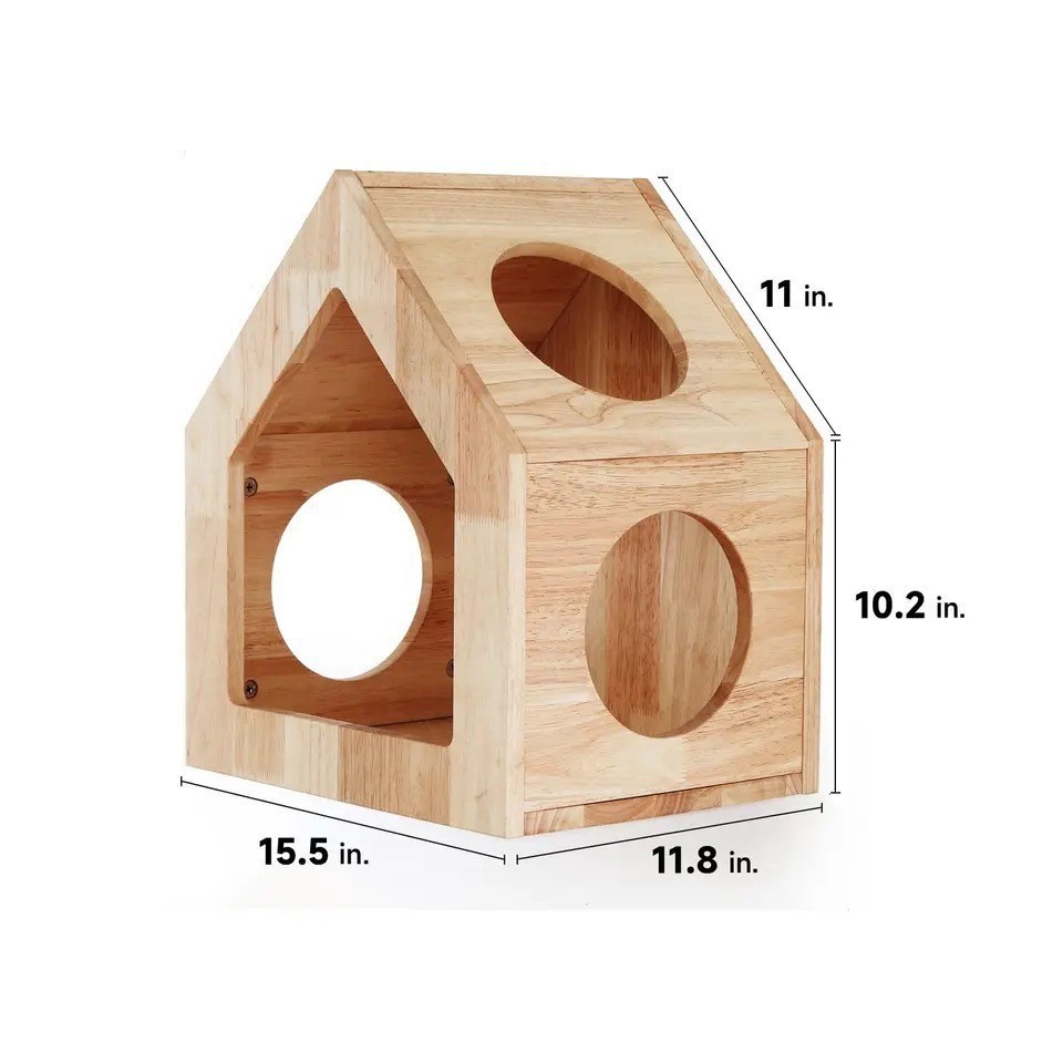 Nido para mascotas de madera simple creativo muebles de casa para gatos de pared de madera hábitat para gatos nido para gatos marco para gatos