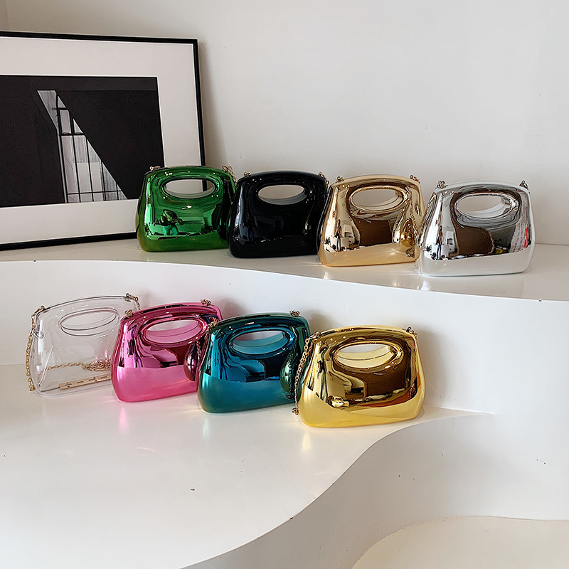 유럽과 미국의 국경 아크릴 휴대용 어깨 가방 클러치 백 2024 가을 새로운 패션 이브닝 백 크로스 바디 여성용 가방