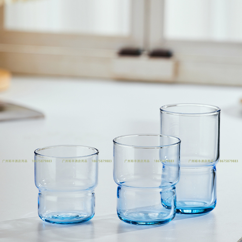 Taza de vidrio temperado a prueba de explosiones resistente a altas temperaturas, taza de agua de leche y café, taza de enjuague bucal de hotel de alta calidad, fabricación de patrones