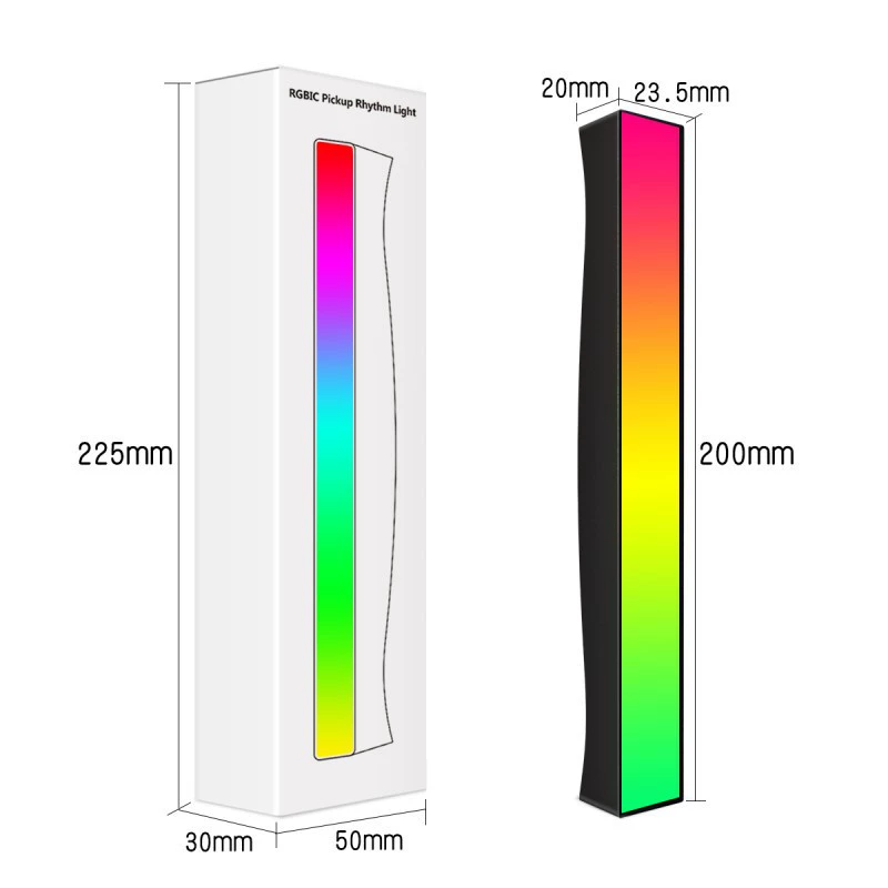 Производитель LED киберспортивная атмосфера Музыкальный ритм наружная портативная атмосфера автомобиля холодное пламя светильник звукосниматель лампа