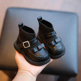 女宝宝靴子0一1-3岁女童短靴单鞋女孩皮靴幼儿学步鞋小童鞋女冬季