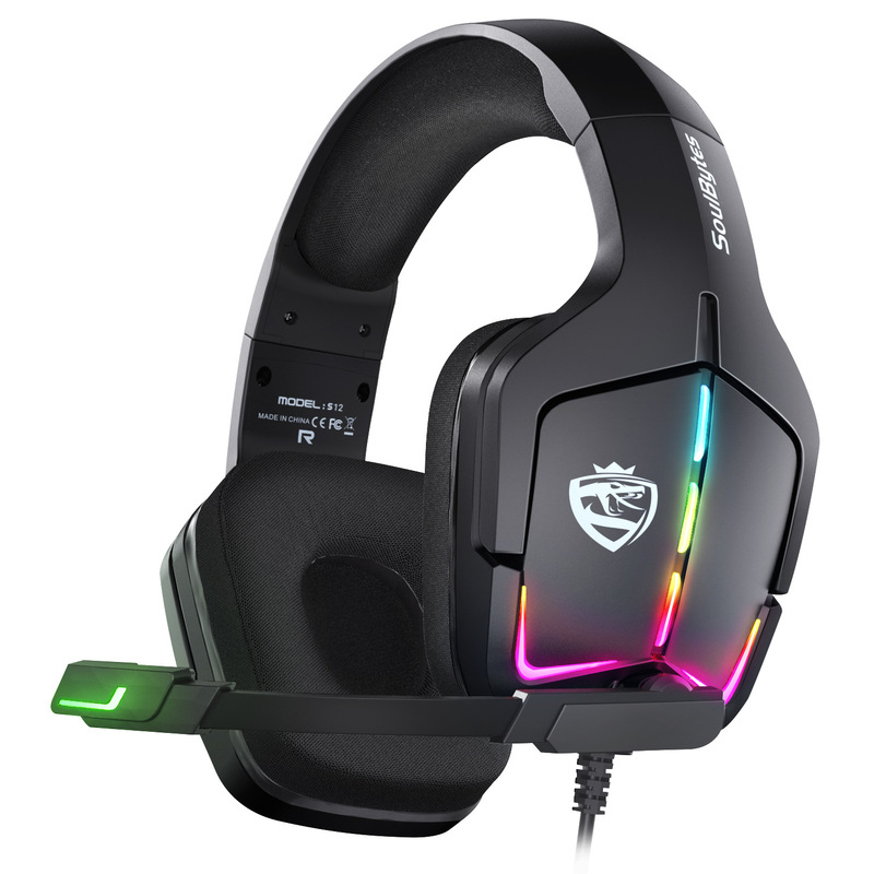 新しいsoulbytes s 12ヘッドセットのゲームのイヤホンは有線のrgbコンピュータの電気競争のイヤホンのps4のイヤホンです。|undefined