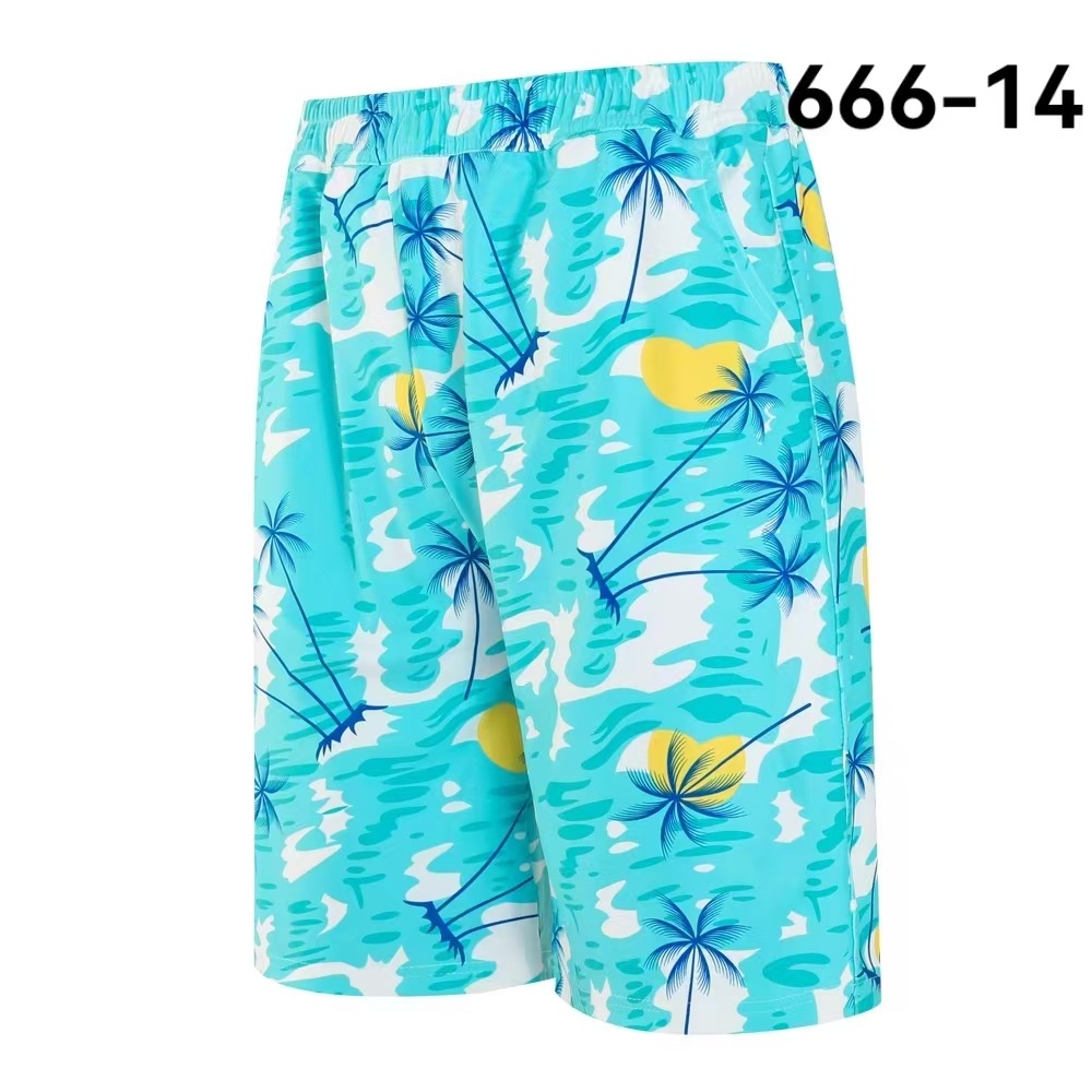 Swimming trunks men's new professional hot spring quick-drying anti-embarrassment swimming trunks five-point pants loose flat angle high elastic beach pants