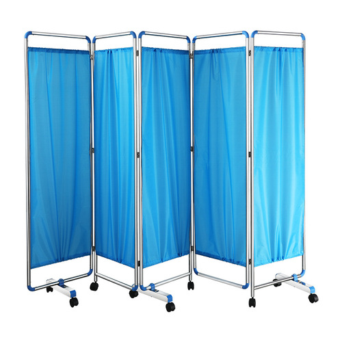 Hospital stainless steel screen clinic beauty salon movable partition health room ward sliding folding screen metal