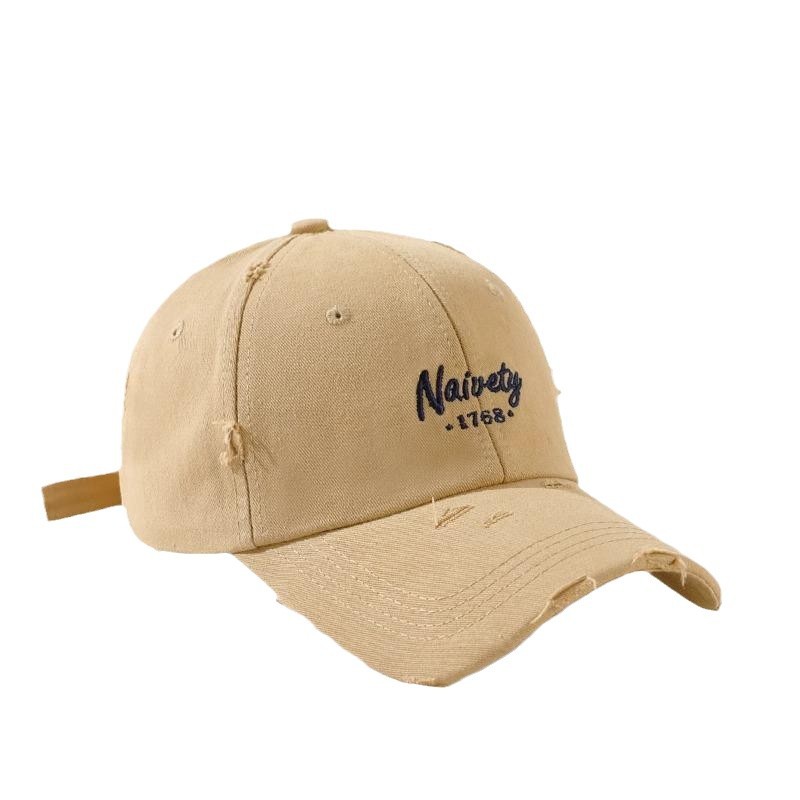 Sombrero mujer retro hacer viejos sombreros de béisbol, cabeza grande, bordes anchos, cara pequeña agujeros americanos, sombrero de boca de pato para hombre.