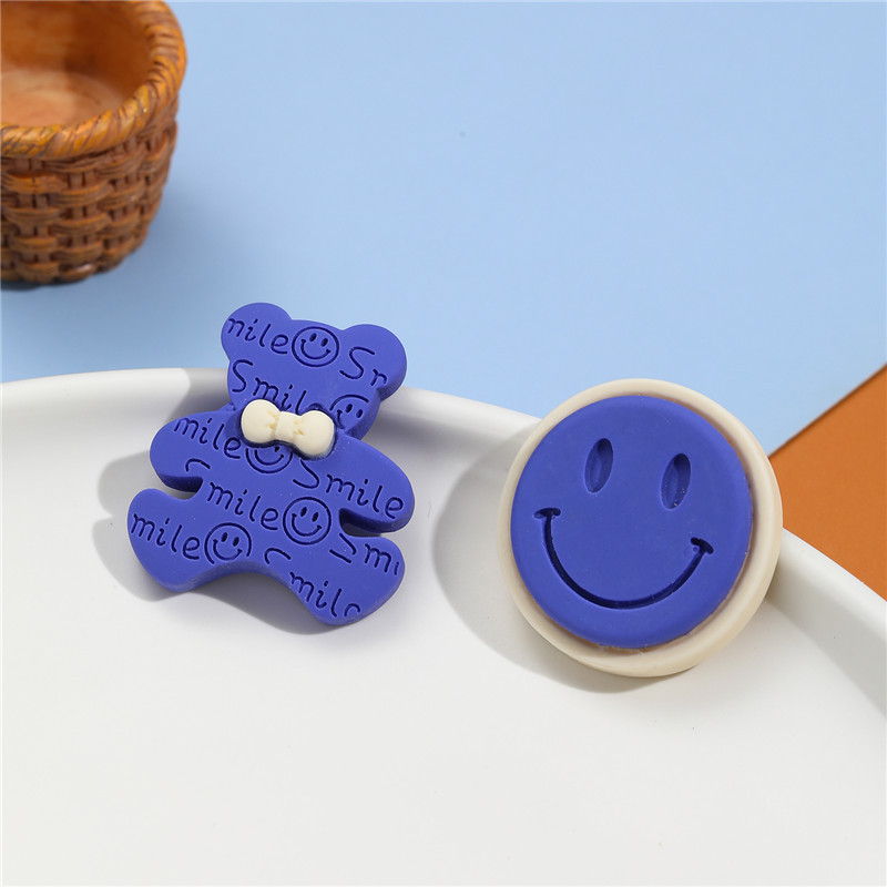 Cartoon Style Bear Resin Bowknot Kidu0027S Ear Studs 1 Pair
