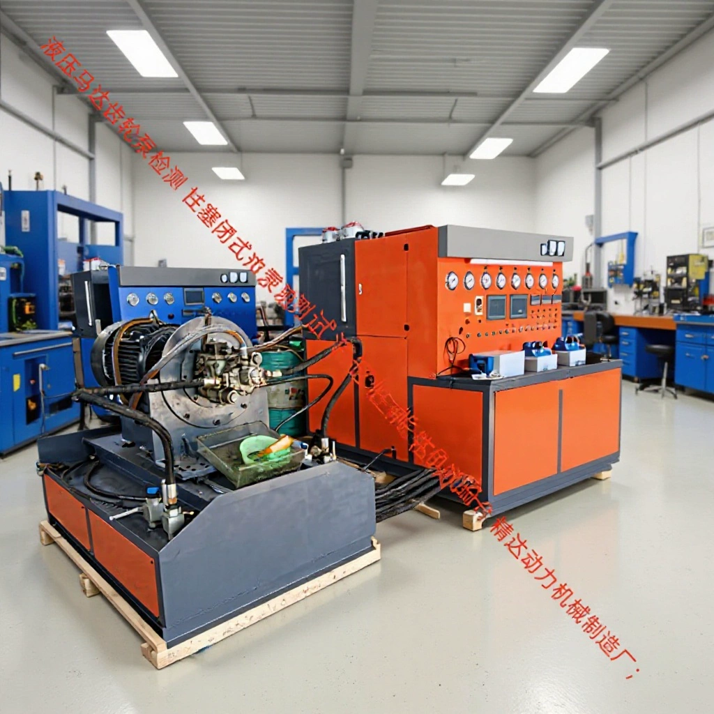 Испытательный стенд для гидравлических моторов и шестеренчатых насосов HP-B с многоходовым клапаном, индивидуальной настройкой, циклом подачи пилотного масла и отдельным масляным баком.