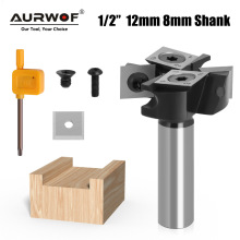 8/12/12.7柄四刃破板刀四刃铣刀 清底刀可拆卸镶嵌式破板刀开槽刀