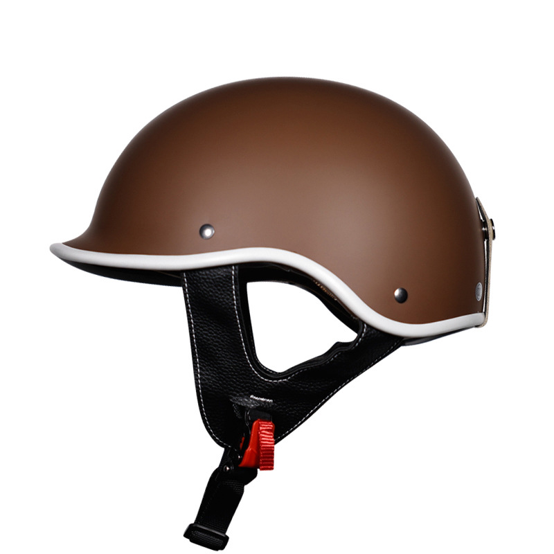 3C certificado casco de la motocicleta eléctrica de los hombres y las mujeres medio casco Retro Pedal casco de la motocicleta Cuatro Estaciones