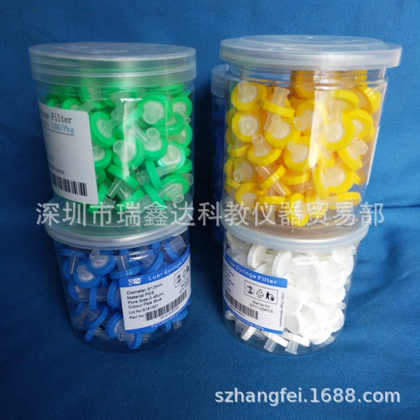 Головка игольчатого фильтра PES 13/25 мм, нейлоновый игольчатый фильтр для воды 0,22/0,45 мкм