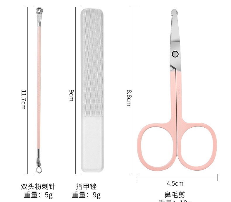 Edelstahl Nagelschere Set 18-teilig Nagelwerkzeug Nagelzange Nagelfeile Nagelpflege Maniküre Set mit tragbarem Aufbewahrungsbox