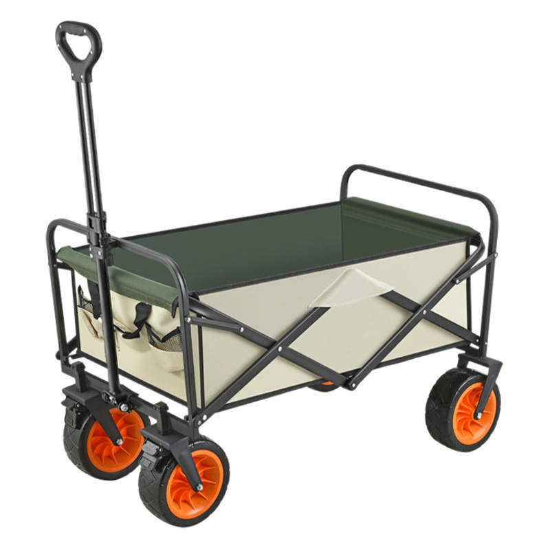 Carro de camping plegable súper grande – Ideal para exteriores y viajes – Remolque portátil
